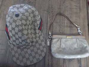 Designer Cap & COACH Wristlet
