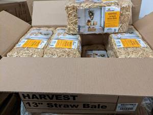 Box of (12) 13 Harvest Straw Bales...
