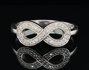 Forever Elegant 13 ctw Diamond Infinity Symbol Ring in White Gold Estate VIDEO