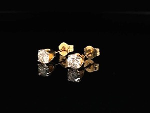 Classic Sparkle 0.50ctw Round Brilliant Diamond Solitaire Stud Earrings in 14k Yellow Gold $1,250 Retail VIDEO