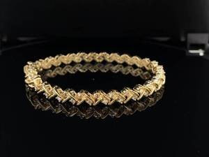 Must-Have Elegance 2.00ctw Diamond Bar Link Zipper Estate Tennis Bracelet in 14k Yellow Gold $4,000 Retail VIDEO