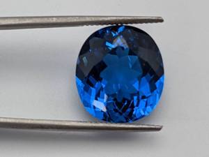 16.16 Carat Deep, Rich, Ocean Blue Topaz Gemstone VIDEO