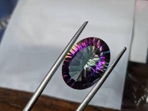 11.86 Carat Mystic Topaz Gemstone Fancy Starburst Cut
