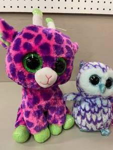 lot 68 image: Lot of 3 Beanie Boos Plush Toys