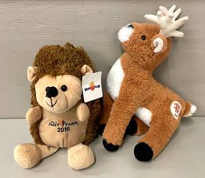 lot 58 image: 2 Mills Fleet Farm Collectible Promo Plush Toys