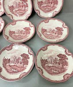 lot 48 image: Lot of 12 Johnson Bros Made in England Tea Cup Saucers 