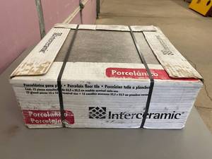 lot 115 image: Case of Interceramic Metalstone Porcelain Tile
