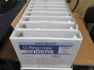 Box of 16 White 1.5 inch D-Ring Bin...