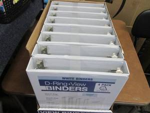 Box of 16 White 1.5 inch D-Ring Bin...