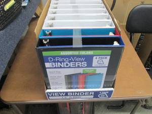 Box of 16- 1.5 inch D-Ring Binders...