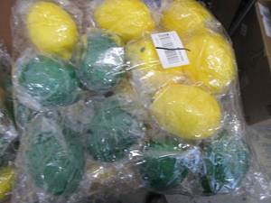 4- 12pks Plastic Lemons & Limes...