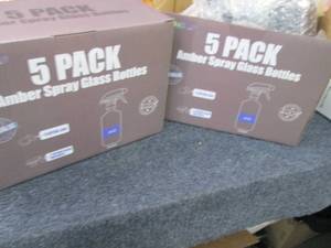 2- 5pks 8 oz Amber Spray Bottles...