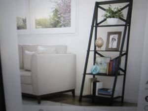 lot 110 image: lavish home 4-shelf leaning ladder ...