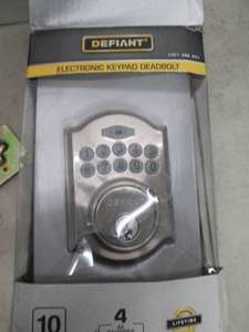lot 147 image: defiant electronic keypad deadbolt ...