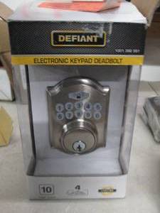 lot 148 image: defiant electronic keypad deadbolt ...