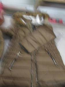 lot 2 image: bebe womens hooded puffer jacket si...