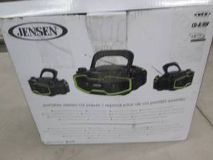 lot 19 image: jensen portable stereo cd player...