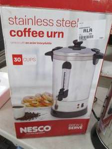 lot 59 image: nesco stainless steel coffee urn 30...