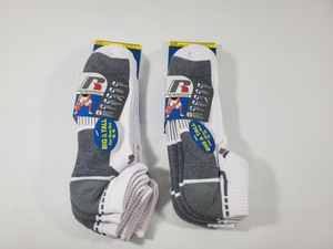 lot 20 image: 6 New Pair of Russell Big and Tall Socks