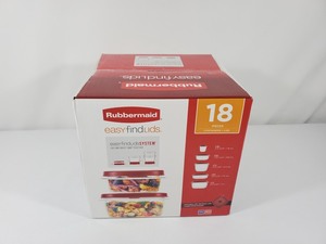 lot 25 image: New Rubbermaid 18 Piece Food Storage Set