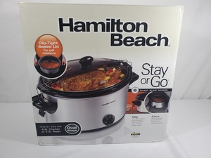 lot 40 image: New Hamilton Beach Stay or Go 6 Quart Slow Cooker