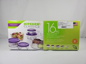 lot 45 image: New Kitchen Classics 16 PC Glass Food Storage Set