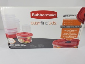 lot 46 image: New Rubbermaid Easy Find Lids 24 Piece Set