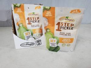 lot 93 image: 7 New Mrs Wages 1 Step Pickle Mix Spicy Garlic