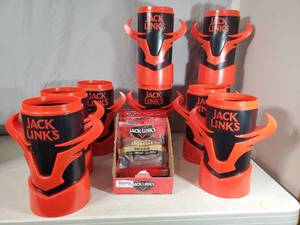 lot 120 image: 3 New Bags of Jack Links Beef Sausages and 9 Jack Links Displays