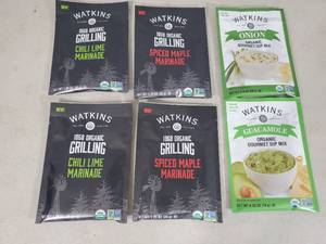 lot 133 image: 6 New Watkins Marinades and Mixes