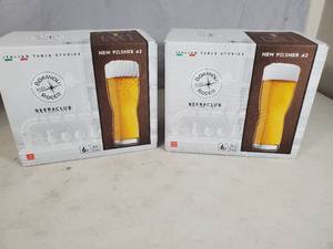 lot 142 image: 12 New Italian Pilsner Beer Glasses
