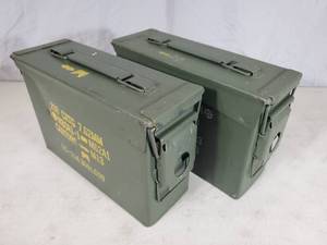 lot 162 image: Pair of 30 Cal. US Military Ammo Cans
