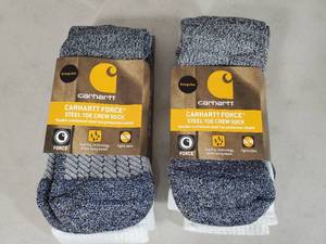 lot 175 image: 4 New Pair of Carhartt Mens Crew Steel Toe Socks
