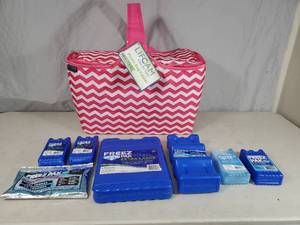 lot 176 image: New Large LifeFoam Picnic Bag Cooler and New Ice Packs
