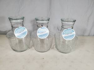 lot 177 image: 3 New Anchor Hocking Ribbed Chillers