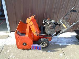 Ariens 8 hp 24 snow blower. Good used condition. Tested & works. As shown.