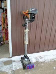 Porter Cable upright drill press for parts or repair. Needs assembly & a few parts. Motor is tested & working. As shown.