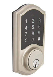 DEFIANT Castle Satin Nickel Electronic Single Cylinder Touchpad Deadbolt--complete (SKU 725)