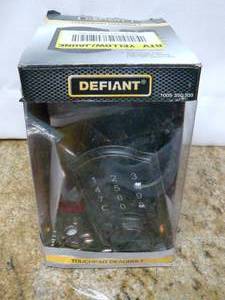 DEFIANT Castle Aged Bronze Electronic Single Cylinder Touchpad Deadbolt--missing key, latch, screws (SKU 733)