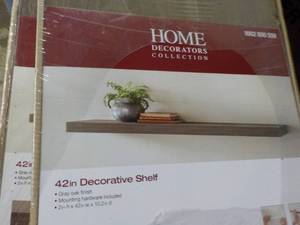 4 - 42 Gray Oak Decorative Shelves...