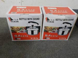 2 Stainless Kettles with Sound...
