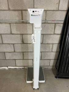 lot 3 image: MSRP $600 Rice Lake H150-10-5 Healthweigh Digital Medical&nbspPHYSICIAN SCALE EYE LEVEL, 550 X 0.2 LB - Great Working Condition - Height Bar does not hold its position