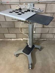 lot 13 image: WOW MSRP $1500 Ergotron Neo-Flex LAPTOP PLATFORM HEIGHT ADJUSTABLE SIT TO STAND WorkSpace Cart - GREAT CONDITION ELECTRONICS ETC NOT INCLUDED