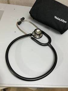 lot 15 image: Welch Allyn FlexiPort Reusable Blood Pressure Cuff Adult 11 and Stethoscope - Great Working Condition