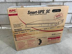 lot 35 image: MSRP $300 NEW Smart-UPSSC450VA120V APC Smart-UPS SC 450VA 120V Professional Grade Uninterruptible Power Supply Prevent Blackouts Brownouts Sags & Surges From Reaching Your Valuable Equipment