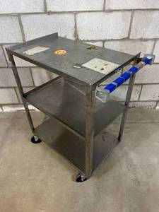 lot 64 image: Lakeside 311 Stainless Steel 3-Shelf Storage Utility Cart