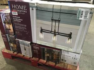 Pallet with assortted Home Decorators Lightning customer returns see pictures
