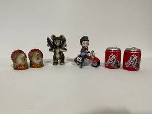 Betty Boop, Coca-Cola, and Bear Salt & Pepper Shakers
