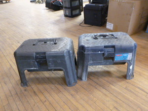 lot 63 image: 2 Rubbermaid Step Stool Toolboxes