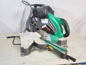 lot 10 image: New Metabo 12 inch Sliding Compound Sliding Miter Saw - See Notes